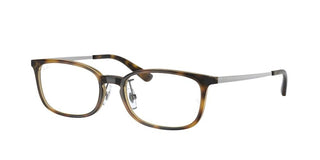 Ray-Ban RX 7182D unisex Havana Geometric Eyeglasses