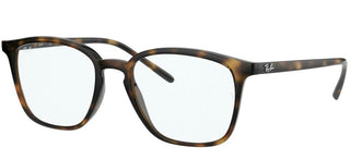 Ray-Ban RX 7185 unisex Havana Geometric Eyeglasses