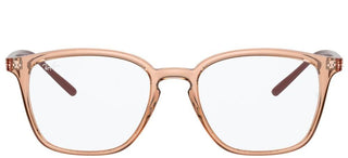 Ray-Ban RX 7185 unisex Brown Geometric Eyeglasses