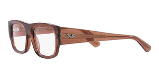 Ray-Ban RX 7218 unisex Brown Squared Eyeglasses