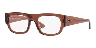 Ray-Ban RX 7218 unisex Brown Squared Eyeglasses