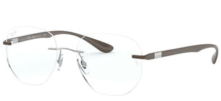 Ray-Ban RX 8766 unisex Brown Round Eyeglasses