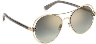 Jimmy Choo SARAH/S women Gold Pilot Sunglasses