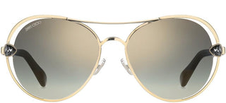 Jimmy Choo SARAH/S women Gold Pilot Sunglasses