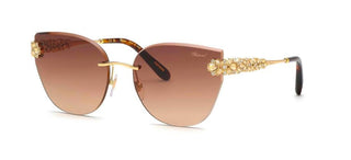 Chopard SCHL05S women Rose gold Cat Eye Sunglasses