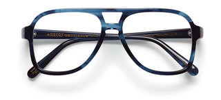 Moscot SHEISTER men Blue Pilot Eyeglasses