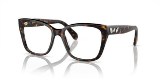 Swarovski Sk2008 Women Havana Squared Eyeglasses