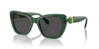 Swarovski Sk6018 Women Green Cat Eye Sunglasses