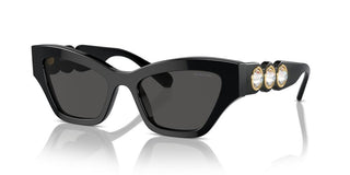 Swarovski Sk6021 Women Black Cat Eye Sunglasses