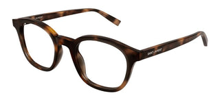 Saint Laurent SL 588 unisex Havana Squared Eyeglasses