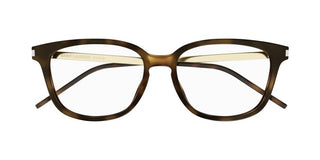 Saint Laurent SL 648/F unisex Havana Squared Eyeglasses