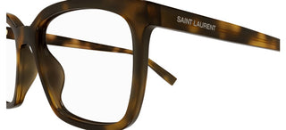 Saint Laurent SL 672 men Havana Squared Eyeglasses