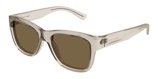 Saint Laurent SL 674 men Brown Geometric Sunglasses