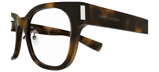 Saint Laurent SL 722/J unisex Havana Squared Eyeglasses