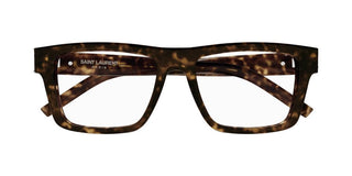 Saint Laurent SL M10_B men Havana Squared Eyeglasses