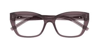 Saint Laurent SL M117 women Brown Squared Eyeglasses