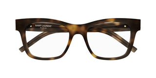 Saint Laurent SL M118 women Havana Squared Eyeglasses