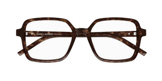 Saint Laurent SL M139 women Havana Squared Eyeglasses