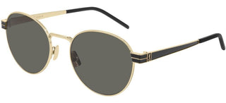 Saint Laurent Sl M62 Unisex Gold Round Sunglasses