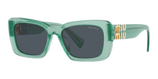 Miu Miu SMU 07YS women Green Squared Sunglasses