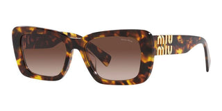 Miu Miu SMU 07YS women Havana Squared Sunglasses