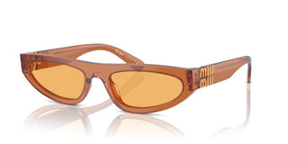 Miu Miu SMU 07ZS women Orange Oval Sunglasses