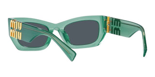 Miu Miu SMU 09WS women Green Geometric Sunglasses