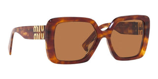 Miu Miu SMU 10YS women Havana Squared Sunglasses