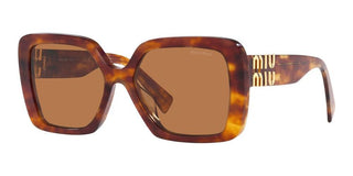 Miu Miu SMU 10YS women Havana Squared Sunglasses