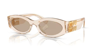 Miu Miu SMU 11WS women Transparent Oval Sunglasses