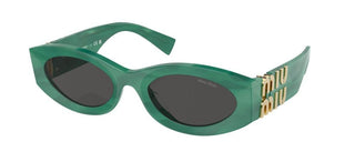 Miu Miu SMU 11WS women Green Oval Sunglasses