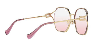 Miu Miu SMU 52WS women Rose gold Geometric Sunglasses