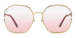 Miu Miu SMU 52WS women Rose gold Geometric Sunglasses