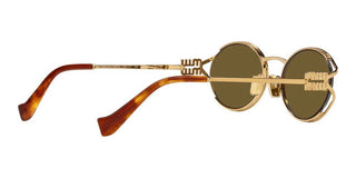 Miu Miu SMU 52YS women Gold Round Sunglasses