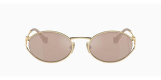 Miu Miu SMU 52YS women Gold Round Sunglasses