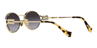 Miu Miu SMU 52YS women Gold Round Sunglasses