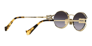 Miu Miu SMU 52YS women Gold Round Sunglasses