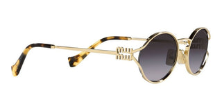 Miu Miu SMU 52YS women Gold Round Sunglasses