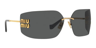 Miu Miu SMU 54YS women Gold Geometric Sunglasses