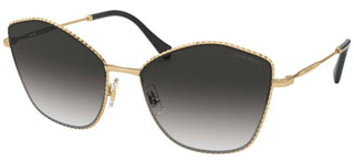 Miu Miu SMU 60V women Gold Butterfly Sunglasses