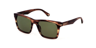 Police SPLN35 unisex Brown Squared Sunglasses