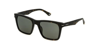 Police SPLN35 unisex Havana Squared Sunglasses