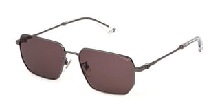 Police SPLN40 unisex Ruthenium Geometric Sunglasses