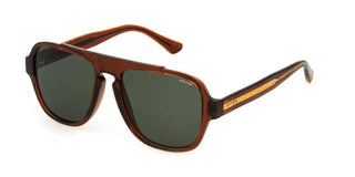 Police SPLP57 unisex Brown Geometric Sunglasses