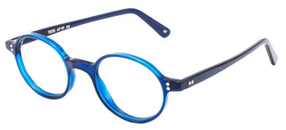 L.G.R TEOS men Blue Round Eyeglasses