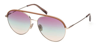 Tod's TO0284 women Rose gold Pilot Sunglasses