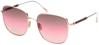 Tod's TO0302 women Rose gold Geometric Sunglasses