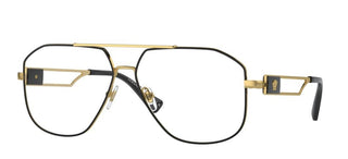 Versace VE 1287 men Black Pilot Eyeglasses