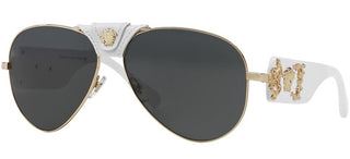 Versace VE 2150Q men White Pilot Sunglasses