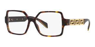 Versace VE 3337 women Havana Squared Eyeglasses